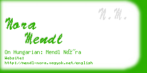 nora mendl business card